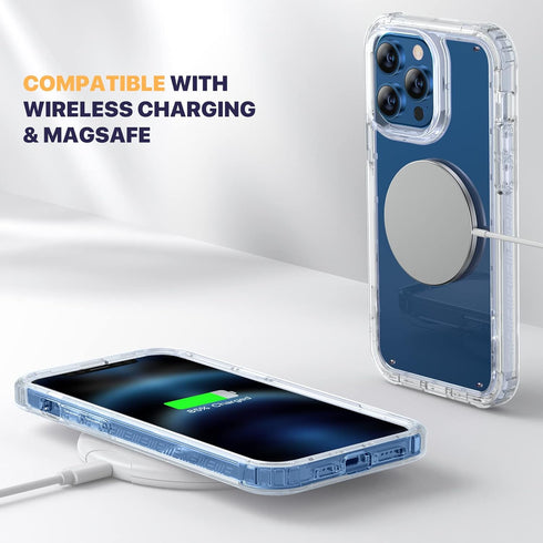 Miracase Designed for iPhone 12 Pro Max Case, Full Body Rugged Case with Built-in Touch Sensitive Anti-Scratch Screen Protector, Soft TPU Case Com...