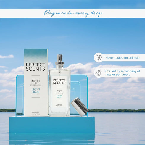 Fragrances | Inspired by D&G’s Light Blue | Women’s Eau de Toilette | CLEAN, Vegan, Paraben, Phthalate Free | Never Tested on Animals | 3.4 Fl Oz...