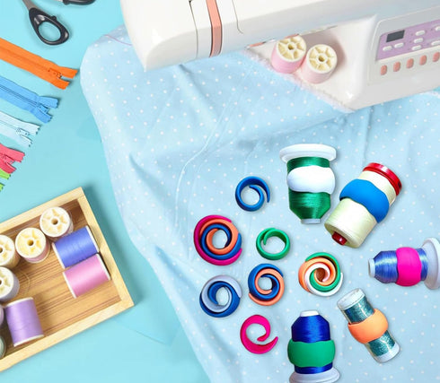 Simthread 100pcs Embroidery Thread Holder Upgraded Spool Huggers Thread Spool Holder for Embroidery Machine Thread, Sewing, Quilting - Keep Thread...