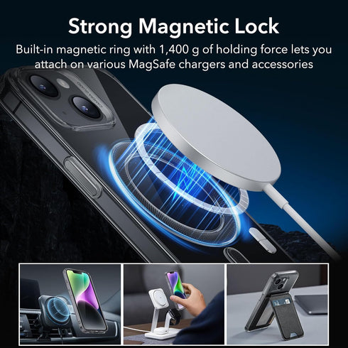ESR for iPhone 14 Case iPhone 13 Case, Compatible with MagSafe, Military-Grade Protection, Resists Yellowing and Scratches, Magnetic Phone Case fo...
