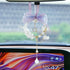 Car Mirror Hanging Accessories with Crystal Bow Bless for Your Drive with Prosperity for Safe Wealthy & Happy Travels (Purple)...
