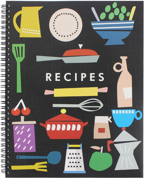 1 Pack 8.5" x 11" Recipe Book to Write in Your Own Recipes, Blank Recipe Notebook, Spiral Cookbook Recipe Journal Notebook Include 120 Recipes Pag...