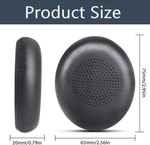 Replacement Ear Pads Compitable with Jabra Evolve2 65 MS/65 UC/USB, Earpads Cushions for Evolve2 40 UC/MS/USB, Headset Ear Covers Also Fit Jabra E...