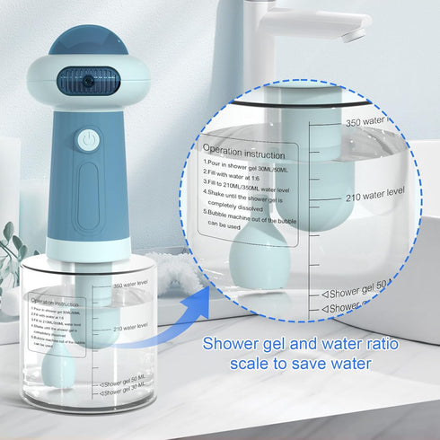 Dog Shampoo Dispenser, UFO Dog Shampoo Sprayer, Electric Foaming Shampoo Dispenser for Dog and Cat Washing, for Bathtub, Kitchen Sink, Bathroom Cl...