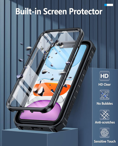 FNTCASE for iPhone 11 Phone Case: for iPhone XR case with Kickstand Shockproof Military Grade Protective Cover - Dual Layer Full Protection Sturdy...