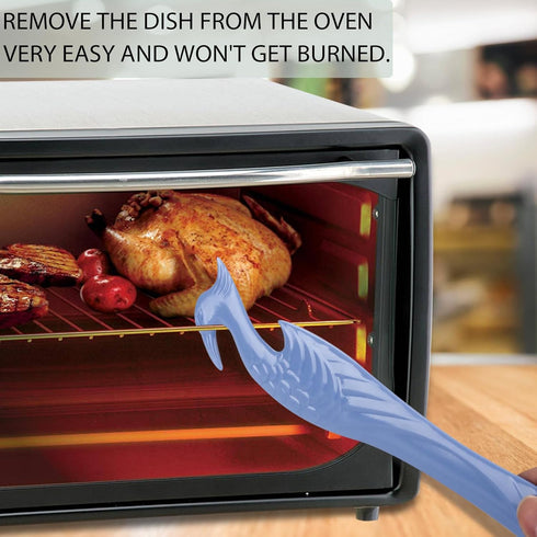 Oven Rack Push Pull Tool 2-Pack oven rack puller push pull stick tool(11 Inch), oven rack pullers with longer handle suitable for oven, toaster ov...