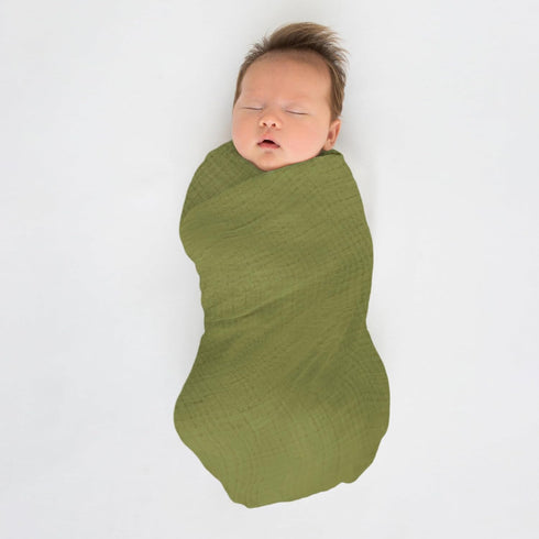 SwaddleDesigns Cotton Muslin Swaddle Blanket, Receiving Blanket for Baby Boys & Girls, 46x46 inches, Green Turtle...