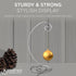 TRIPAR 13” Silver Spiral Bottom Ornament Display Stand for Home, Wedding Decoration, Holidays...
