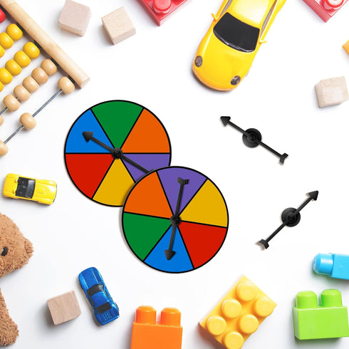 Sotiff Game Spinner Rainbow Color Game Spinners Erasable Game Spinner Board with Plastic Rotating Arrows Math Classroom Supplies for Kids Classroo...
