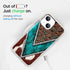 Compatible with iPhone 15 Case, Western Cowhide Turquoise and Brown Animal Print Shockproof Protective Case with Unique Design for Women Girls TPU...