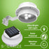 Incredalight - Solarize Waterproof Outdoor Solar Gutter Lights (4 Lights), LED Warm Light for Outside Use: Gutter, Roof, Fence, Patio, Porch, Gard...