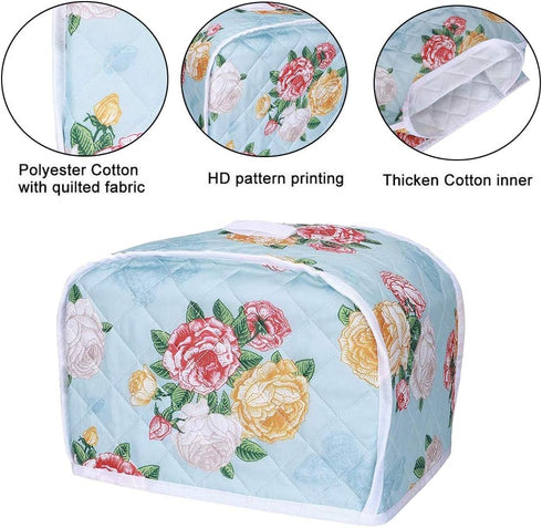 Toaster Cover 2 Slice,Quilted Toaster Covers Bread Maker Cover,Kitchen Small Appliance Covers,Microwave Toaster Oven Cover for Most Standard 2 Sli...