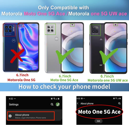 STSNano for Motorola Moto One 5G Ace/One 5G UW Ace 6.7" Case Cute Cartoon Character Design Phone Cases Girly for Women Girls Boys Kawaii Soft TPU ...