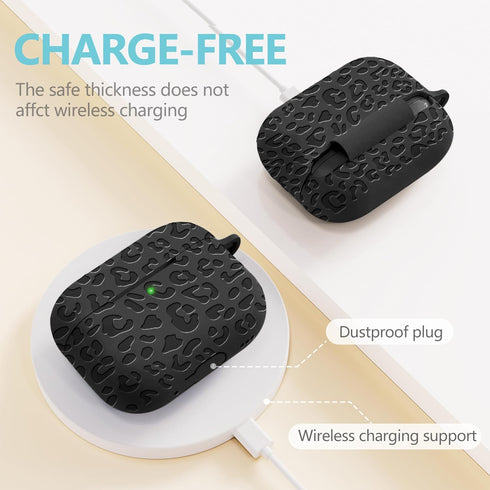 Fashion Engraving Leopard Case Compatible for Airpods Pro 2 Case Cover 2022/Airpod Pro Case Cover,Soft Silicone for Airpods Pro 2nd Generation Cas...