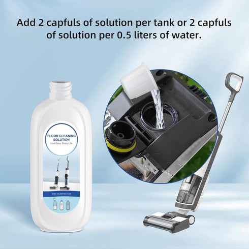 10 Bottles Compatible with Tineco Cleaning Solution 500ml Per Bottle Lavender Scents and Orange Scents Floor Cleaner Compatible with All Robot Vac...