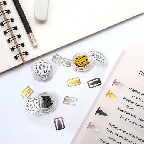 150 Pieces Book Darts Bookmarks, Mini Thin Stainless Steel Book Line Markers, Mixed Page Marker Clips for Reading Teachers Students Book Lovers Me...