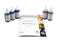 Innovating Science Bacteria Stain Set - 5 Microscope Slide Stains in 30mL Dropper Bottles: Methylene Blue (2), Carbol Fuchsin, Carbol Rose Bengal,...