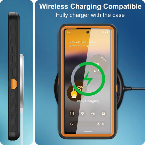 for Google Pixel 6A Case, with Built in Screen Protector Heavy Duty Drop Protection, Full Body Rugged Shockproof Dustproof Tough Protective Phone ...