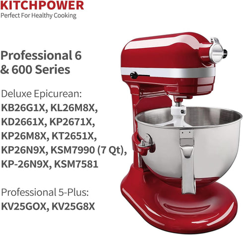 6 Quart Flex Edge Beater for Bowl-Lift Stand Mixers, Paddle Attachment Mixer Accessory...