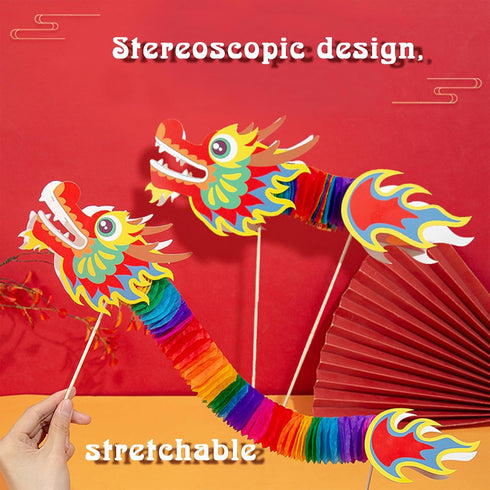 8pcs Dragon Honeycomb Handheld Toys Chinese New Year Dragon Making Ornament Kit Education Playset Chinese Dragon Toys...