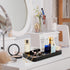 ALELION 8" Bathroom Vanity Tray for Counter - Wood Tray for Dresser Tops Perfume Jewelry Candle Key Catchall - Black Kitchen Countertop Organizer ...
