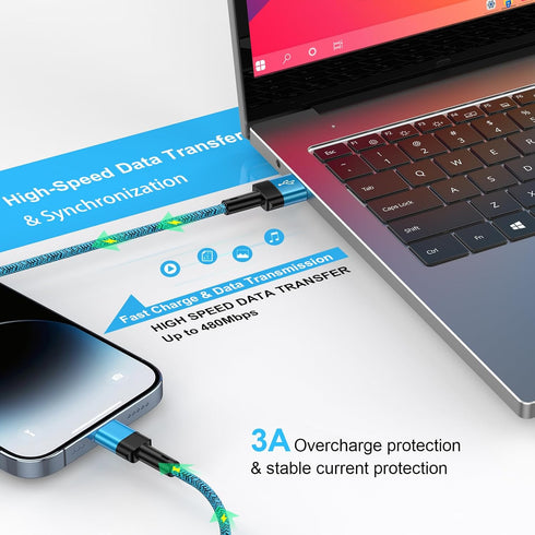 10 ft Long USB A to Cable Fast Charging Cord...