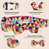 Dog Collars with Bow Tie Colorful Geometry Patterns, Small Puppy Dog Collars with Bow, Adjustable Dog Collar for XS Small Medium Large Dog (Colorf...