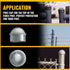 Chain Link Post Caps 1-3/8 inch, Chain Link Fence Post Caps, Galvanized Post Caps, for 1-3/8" OD Post/Pipe, Chain Link Fence Parts, 4 PCS...