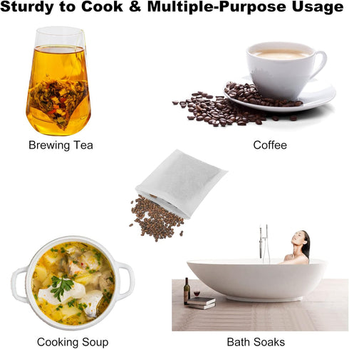 Numola 100Pcs Disposable Tea Bags for Loose Leaf Tea, Empty Tea Bags Natural Material Seal Tea Infuser Bag, Tea Infuser Sachets with Drawstring He...
