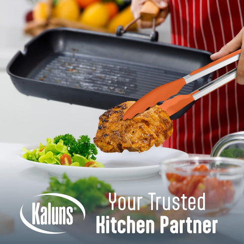 Kaluns Silicone Spatula Set, 4 Rubber Spatulas 600°F Heat Resistant, Nonstick Seamless Design with Stainless Steel Core, Dishwasher Safe, BPA free...