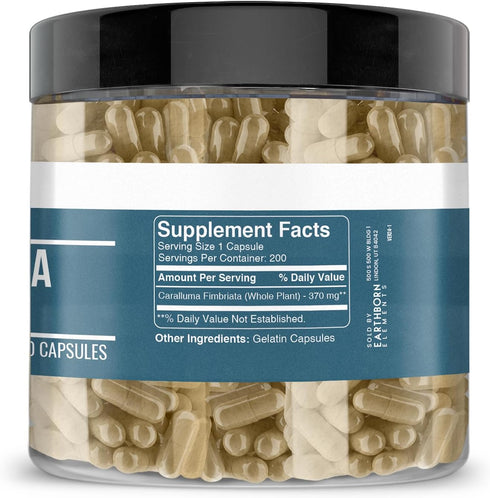 Earthborn Elements Caralluma Fimbriata 200 Capsules, Pure & Undiluted, No Additives...
