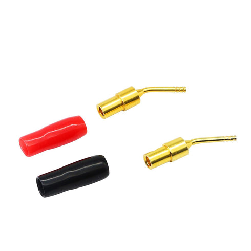 CERRXIAN Gold Plated 2mm Banana Plug Screw Type Audio Speaker Cable Connector Adapter(Black & Red,10-Pack)...