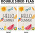 Hello Summer Garden Flag 12x18 Inch Double Sided Burlap, Beach Sign Yard Outdoor Decor Small Flags DF281...