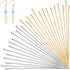 500pcs Flat Head Pins, 2 Inch Long Straight Eye Pins for Jewelry Making 0.7mm Metal Beading Pin for DIY Craft Earring Bracelet Necklace Pendant Su...