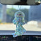 Crochet Jellyfish Pendant for Car Interior Rearview Mirror, Car Hanging Knitted Jellyfish Charm Ornament, Handmade Car Accessories Gift...