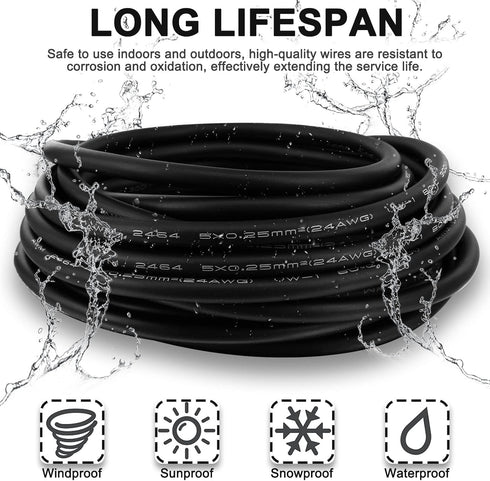 M12 Sensor Connector Aviation Cable - Male 8 pin Straight 6.5Ft/2M Aviation Socket Waterproof Electrical Cable for Industrial Automation Control,F...