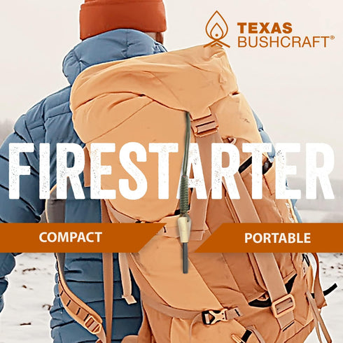 Fire Starter - 3/8" Thick Ferro Rod with Striker and Paracord Wrist Lanyard – Waterproof Flint Fire Steel Survival Lighter for Your Camping, Hikin...