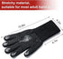 BBQ Gloves, Heat Resistant Grilling Gloves, Non-Slip Oven Gloves, Grill Mitts for Outdoor Grill, Long Kitchen Gloves for Barbecue, Cooking, Baking...