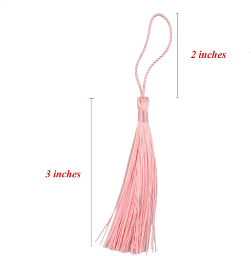 Aokbean 100pcs 5 Inches Handmade Silky Floss Soft Craft Bookmark Tassels with Loops for DIY, Jewelry Making, Graduation Tassel,Bookmarks,Souvenir ...