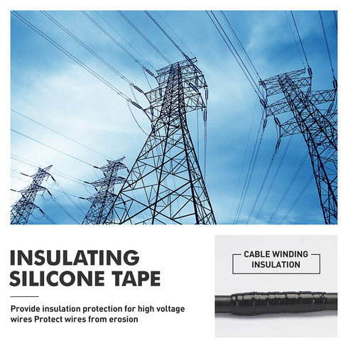 Seal Self Fusing Silicone Tape - 1 Inch Wide and 15 Feet Long Weatherproof Self Fusing Sealing Tape for Emergency Pipeline Repair/Cable Bandage/To...