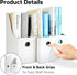 Dunwell White Magazine File Holder (2 Pack) - Sturdy Cardboard Magazine Holder, Vertical File Folder Holder, Magazine Holder for Desk, Shelves, Of...