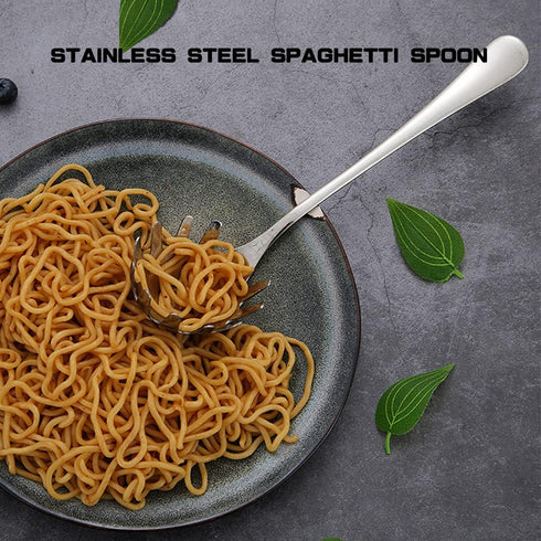 2Pcs Spaghetti Spoon,Stainless Steel Claw Pasta Spoon Server Noodle Scoop Slotted Spoon Kitchen Utensils for Home Restaurant Bar...