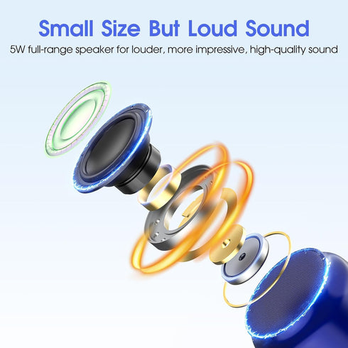 LFS Portable Bluetooth Speaker,Small Bluetooth Speake,Ultra Long Play 15 Hours,TWS Pairing,Suitable for Home,Pool,Beach,Boating, Hiking, Camping f...