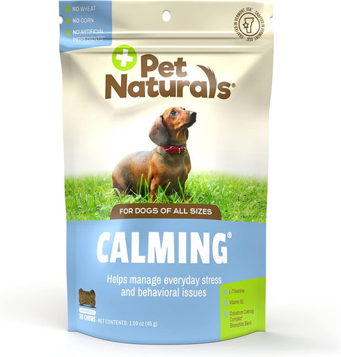 Pet Naturals Calming for Dogs, 30 Chews - Naturally Sourced Stress and Anxiety Calming Ingredients for Behavior Support - Vet Recommended...
