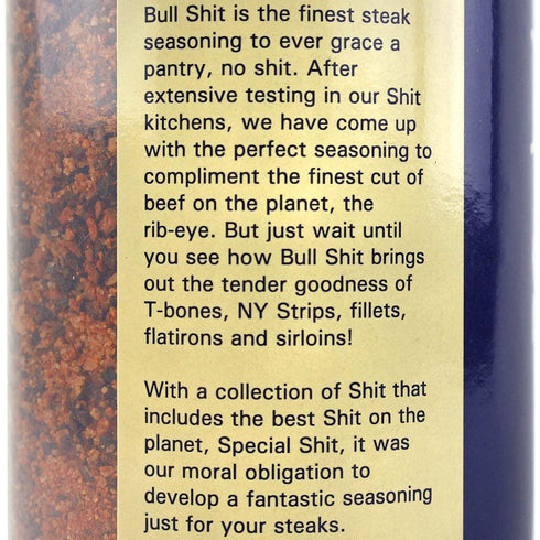Bull Shit Steak Seasoning, Net Wt 12oz...