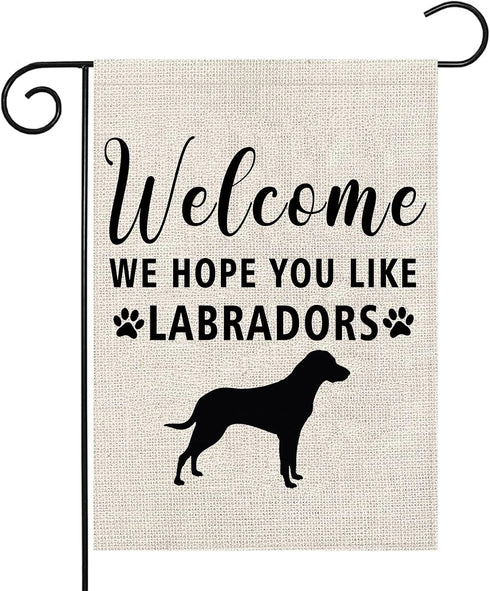 Labrador Garden Flag Labrador Flag Welcome We Hope You Like Labradors Garden Flag (Like Labradors F)...