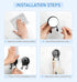 VIS'V Suction Cup Hooks, Black Shower Suction Hooks Bathroom Heavy Duty Vacuum Suction Cup Double Hooks Removable Reusable Suction Hanger Holders ...