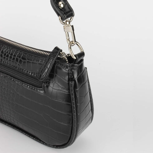 Bag Crocodile Effect Retro Faux Leather Classic Clutch Shoulder Purse Handbag for Women...