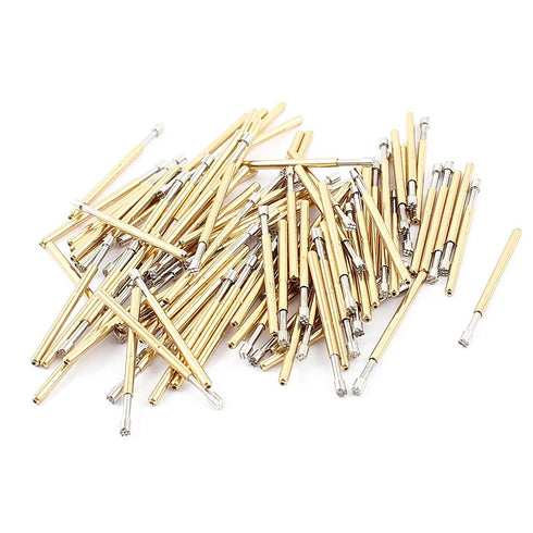uxcell 100 Piece P160H 1.5 mm Diameter Crown Tip PC Board Spring Test Probes Pins, 24 mm...