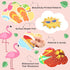 40 Pcs Summer Bulletin Board Decorations Set Hawaiian Tropical Flamingo Palm Beach Paper Cutouts Summer Flamingo Classroom Bulletin Board for Clas...